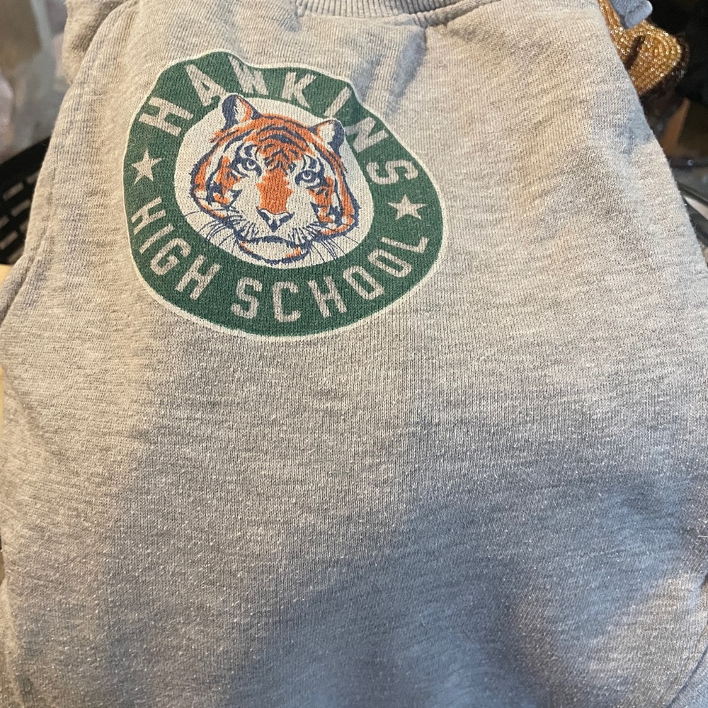 Hawkins High School Tiger Logo Gray Sweatpants